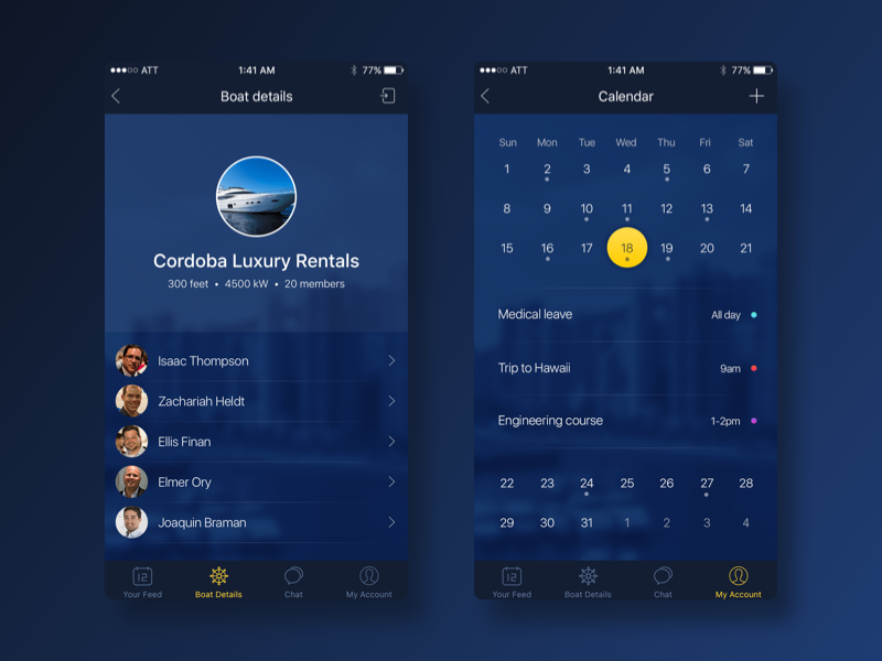 Oceanic iOS App | Luxury Rentals by Daniel Cristea on Dribbble