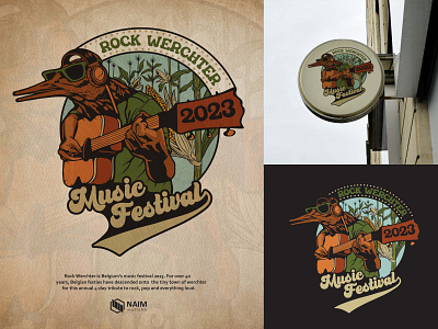 Rock werchter music festival badgedesign birdmusic branding graphic design illustator illustration logodesign musicfestival retroillustration rockwerchter tshirtdesign