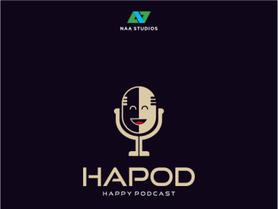 Logo HAPOD Happy Podcast app branding design graphic design illustration logo podcast typography ui ux vector