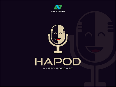 Logo HAPOD Happy Podcast app branding design graphic design illustration logo podcast ui ux vector