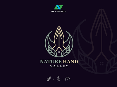 Logo Nature Hand Valley app branding design graphic design illustration logo podcast real estate ui ux valley vector