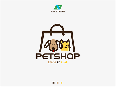 Logo PETSHOP app branding design graphic design illustration logo podcast ui ux vector