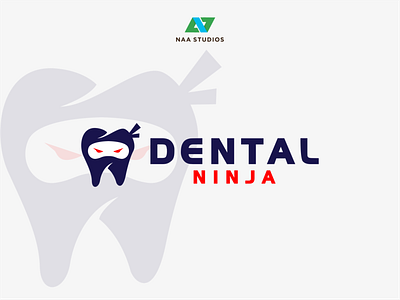 logo DENTAL NINJA app branding design graphic design illustration logo podcast ui ux vector