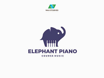 logo ELEPHANT PIANO app branding design graphic design illustration logo podcast ui ux vector