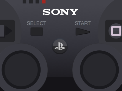 Sony Playstation 3 - Controller flat gaming icon illustration joystick playstation