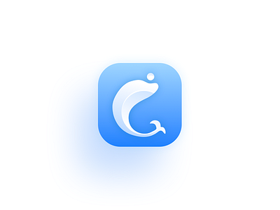 App Icon - Kid'em animal app application blue clean dolphin icon ios logo minimalist mobile ui