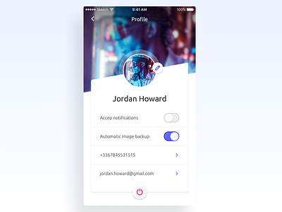 User Profile contact ios mobile profile screen ui user ux