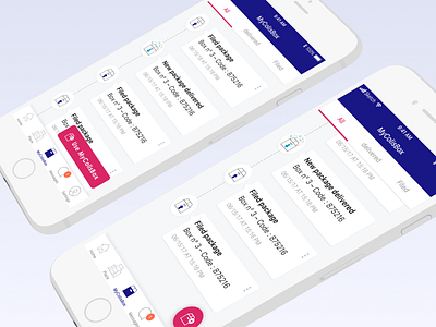 App Delivery app appartment box button animation clean delivery design ios mobile neighbors package ui ux