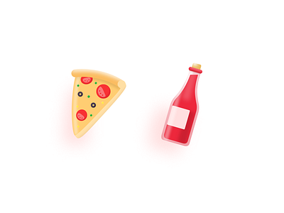 Taste of Italy bottle drink food icon illustration italy pizza red wine ui wine