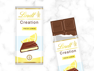 Bar chocolate brand candy chocolat chocolate bar creation design gold illustration lemon lindt sugar ui