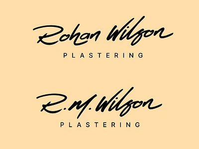 R.M.Wilson Plastering branding design graphic design illustration logo typography vector