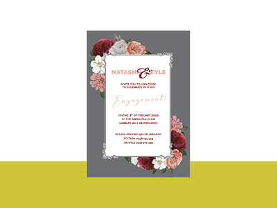 Engagement Party Invitation Design design graphic design typography vector