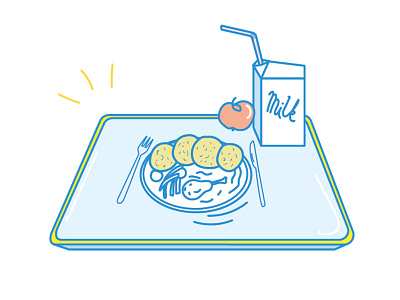 cafeteria food cafeteria food illustration milk school start up