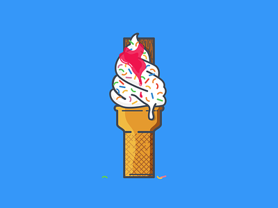 I is for... 36 days 36 days of type cold cone flake ice cream icecream letter lettering snack sprinkles tasty type art typography vector