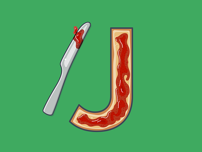We Jammin' 36 days 36 days of type breakfast butter illustration jam jelly knife letter art lettering toast type art typography vector vector art