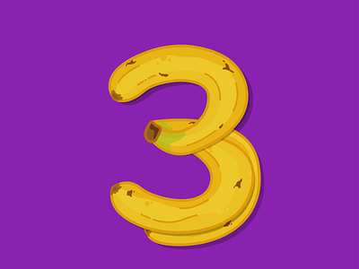 Thrananas 36 days of type banana bananas bunch of bananas flat design fruit illustration lettering minimal outline sticker typography vector