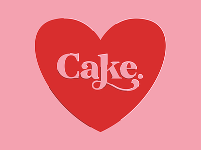 One True Love cake cupid dessert dribbbleweeklywarmup flat design food illustration love pink sweets valentine valentines day vector