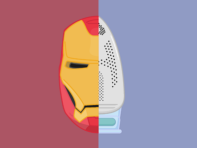 The Ironest of Men avengers civil war endgame flat iron man marvel minimal sticker superhero vector