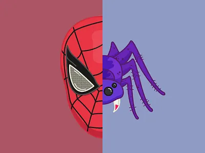 The Spideriest of Men avengers endgame flat illustration peter parker spiderman spidey sticker superhero vector webslinger