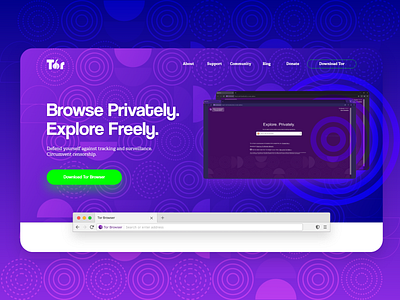 Tor homepage redesign adobe xd graphic design ui web