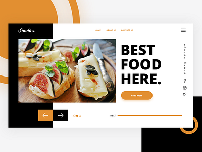 Foodies Web Concept food food and beverage ui ux design web design