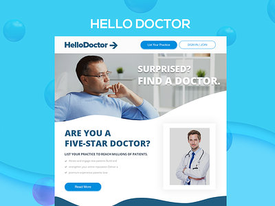 Doctor Landing doctor app doctor appointment doctor web landing page medical medicine ui ux design web design