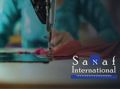 Sanaf International. business logo design fashion brand garments buying house logo illustration