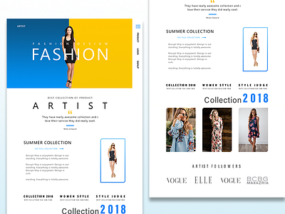 FASHION LANDING PAGE branding business company design illustration maker ui ux