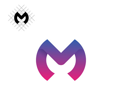 Modern m letter logo