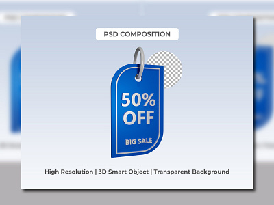 50 percent off discount big sale 3d rendering sell