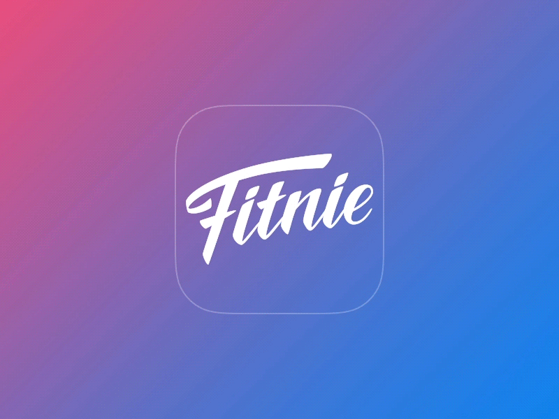 Fitnie app icon after effects animation calligraphy gif icon interaction ios ios 8 iphone logo