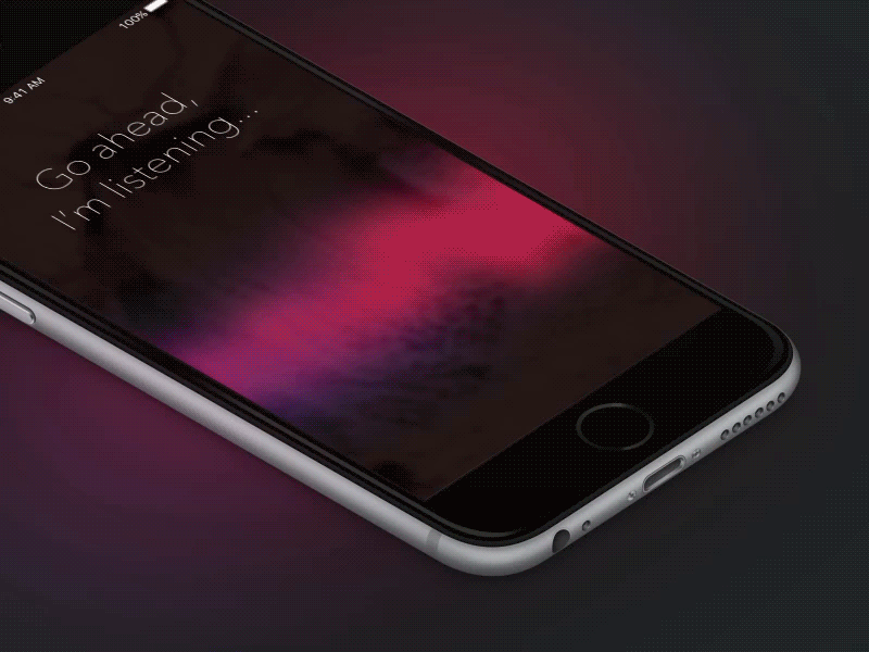 Voice Recognition Animation after effects animation cinema4d interaction ios iphone ui ux voice