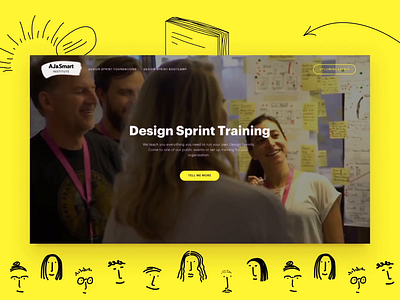 Design Sprint Training Homepage animation design sprint illustration interaction ui ux web website