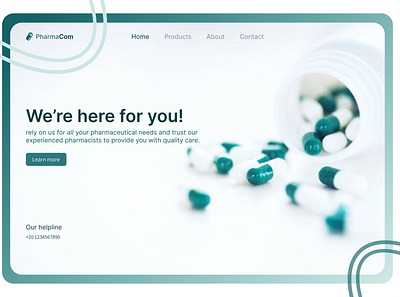 Pharmaceutical company web banner ui web banner