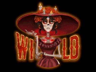 Wild Symbol 2danimation animation casino casino games catrina fire gif motion graphics