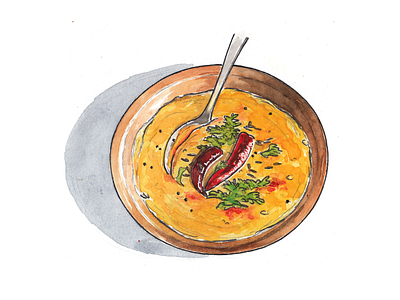 Food Ilustration food painting watercolor