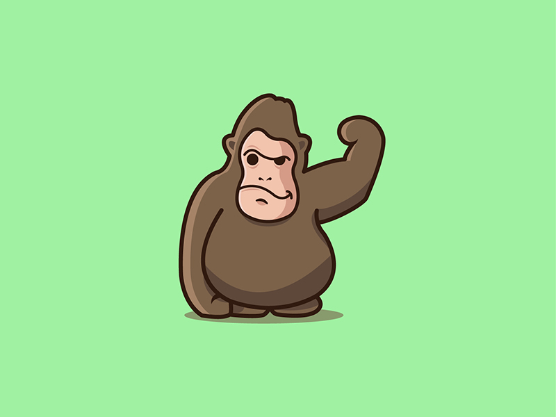 Gorilla animal animals belly cute gorilla monkey muscle smirk