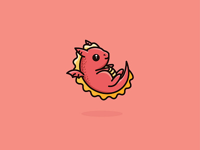 Baby Dragon angel animal baby cute cute illustration dragon happy little sweet