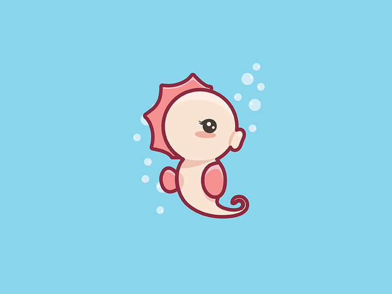 Baby Seahorse 1 by Sara Geci on Dribbble