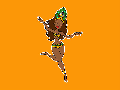 Brazilian Dancer brazil braziliandancer contest dancer girl hot sexy sticker stickermule yellow