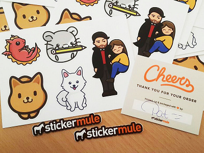 Thank You Stickermule animal design fun funny lovely lover mule mywork print sticker stickermule stickers