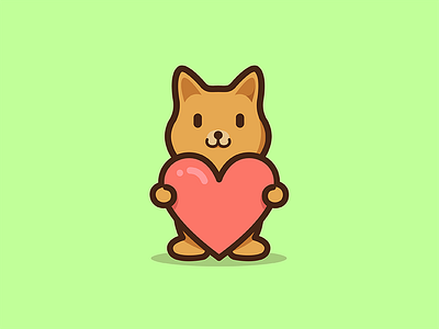 Love Puppi animal cute cuteface dog fun funny giving heart love lovely puppy stickermule