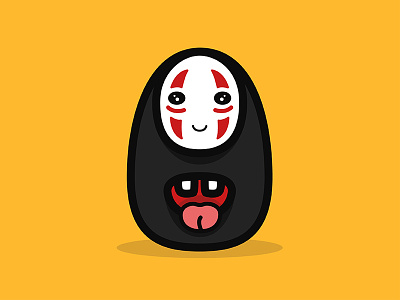 Spirited Away - No Face anime anime movies character cute fun love lovely mouth movie no face spirited away studio ghibli teeth