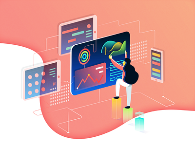 Isometric Dashboard Illustration by Sara Geci on Dribbble