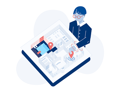 Create Location architecture character dashboard glasses gym hall illustraion isometric location locator planimetry pool scheduling units web design website illustration