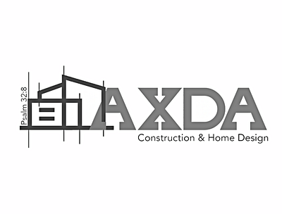 AXDA Construction & Home Design Logo branding design graphic design logo