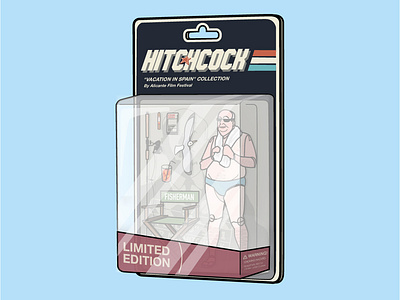 Alfred Hitchcock action figure action figure film hitchcock holidays illustration illustrator spain toy vacation vector