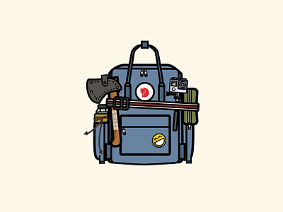 My backpack - kanken backpack bag illustration kanken luggage vector