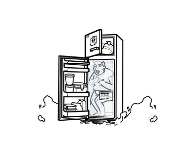 “Do not defrost before 2066” fridge inktober inktober2019 vector walt disney