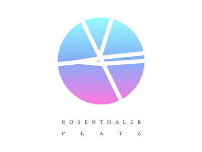 Rosenthaler Platz berlin gradient logo place serif type